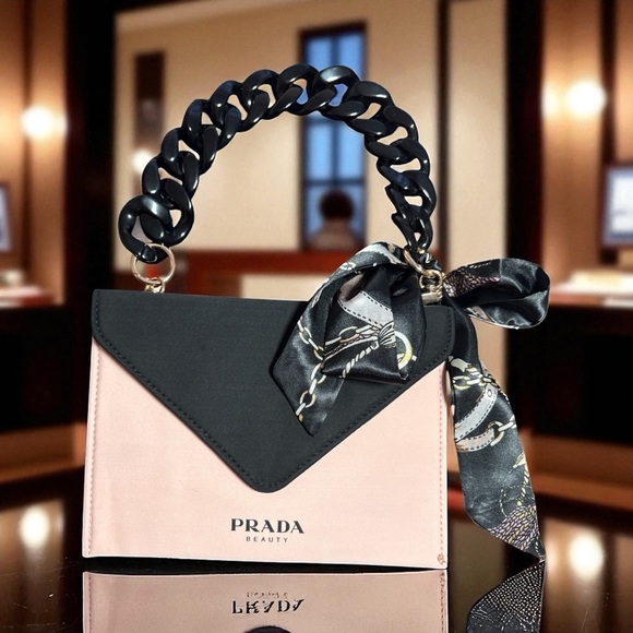 Prada Black and Pink Mini Bag/clutch - Picture 1 of 8